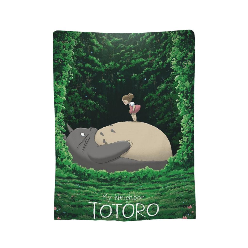 Cute T-Totoros Miyazaki Hayao Blanket Flannel Textile Decor Multi-function Super Soft Throw Blankets for Bed Office Bedspread
