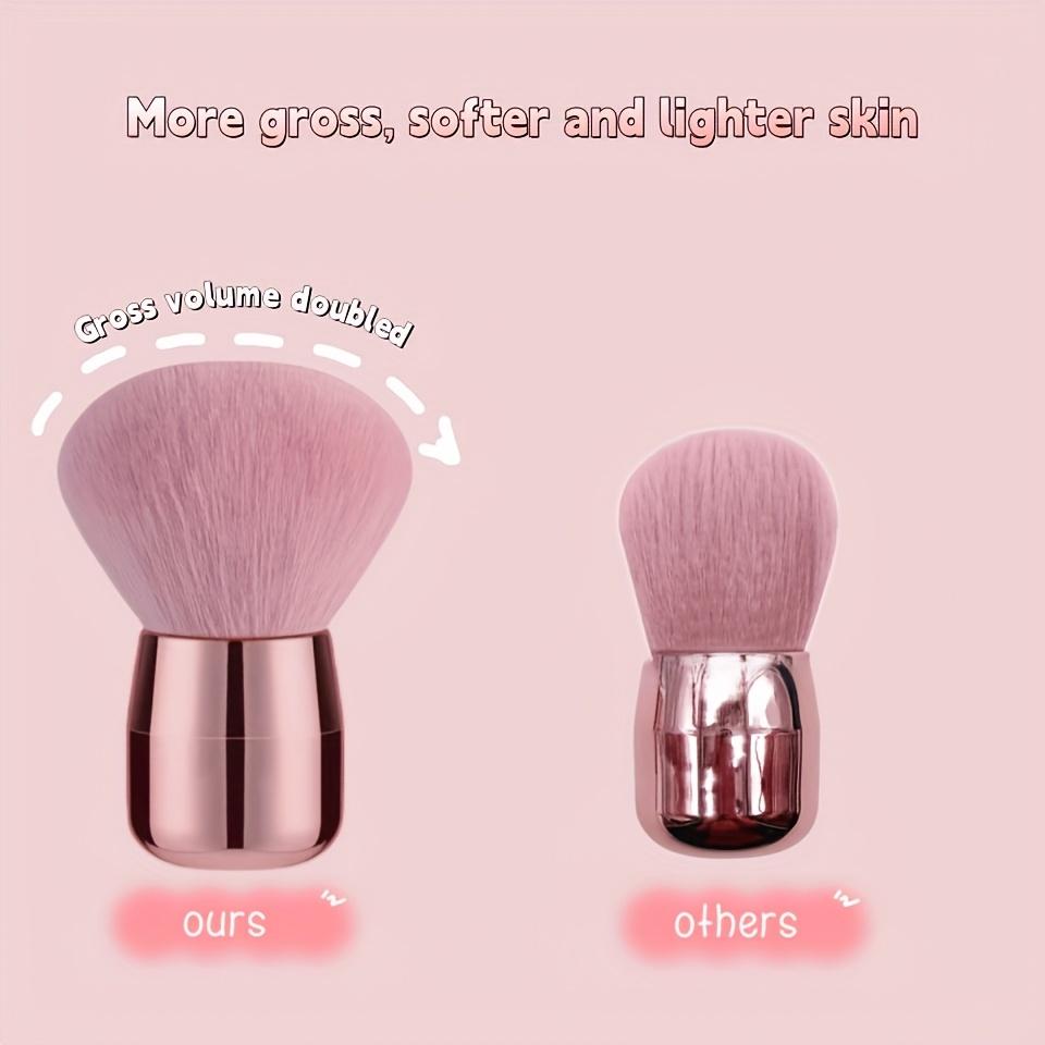 1PC Mushroom Head Loose Powder Brush Full Set Large Honey Powder Blush Brush Beauty Tool Soft Hair Makeup Brush Pink Setting Brush