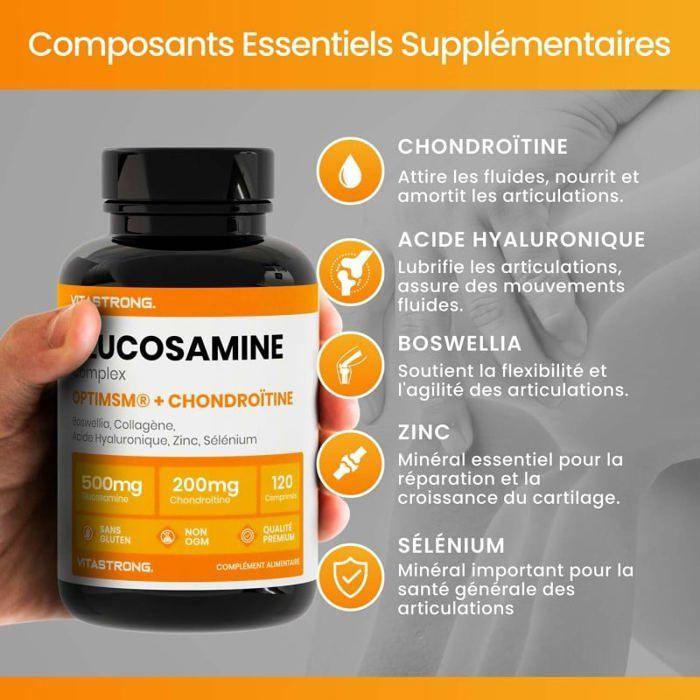 Glucosamine Chondroitin Msm - Collagen, Hyaluronic Acid, Zinc, Selenium, Boswellia - Supplement for Joints