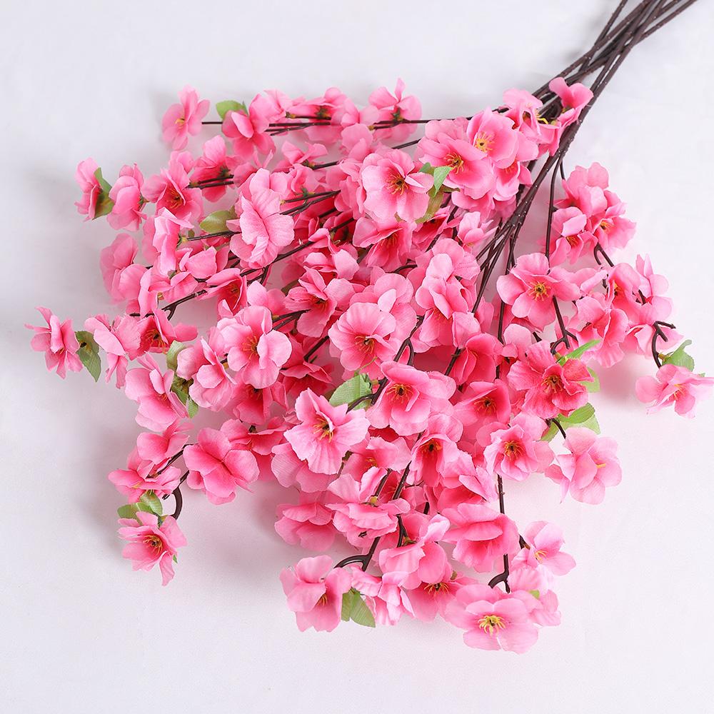 

1/3Pcs Peach Blossom Artificial Flowers Bouquet Silk Fake Flowers for Home Decor Garden Wedding Decoration Outdoor Vase Ornament 1Pcs рожевий