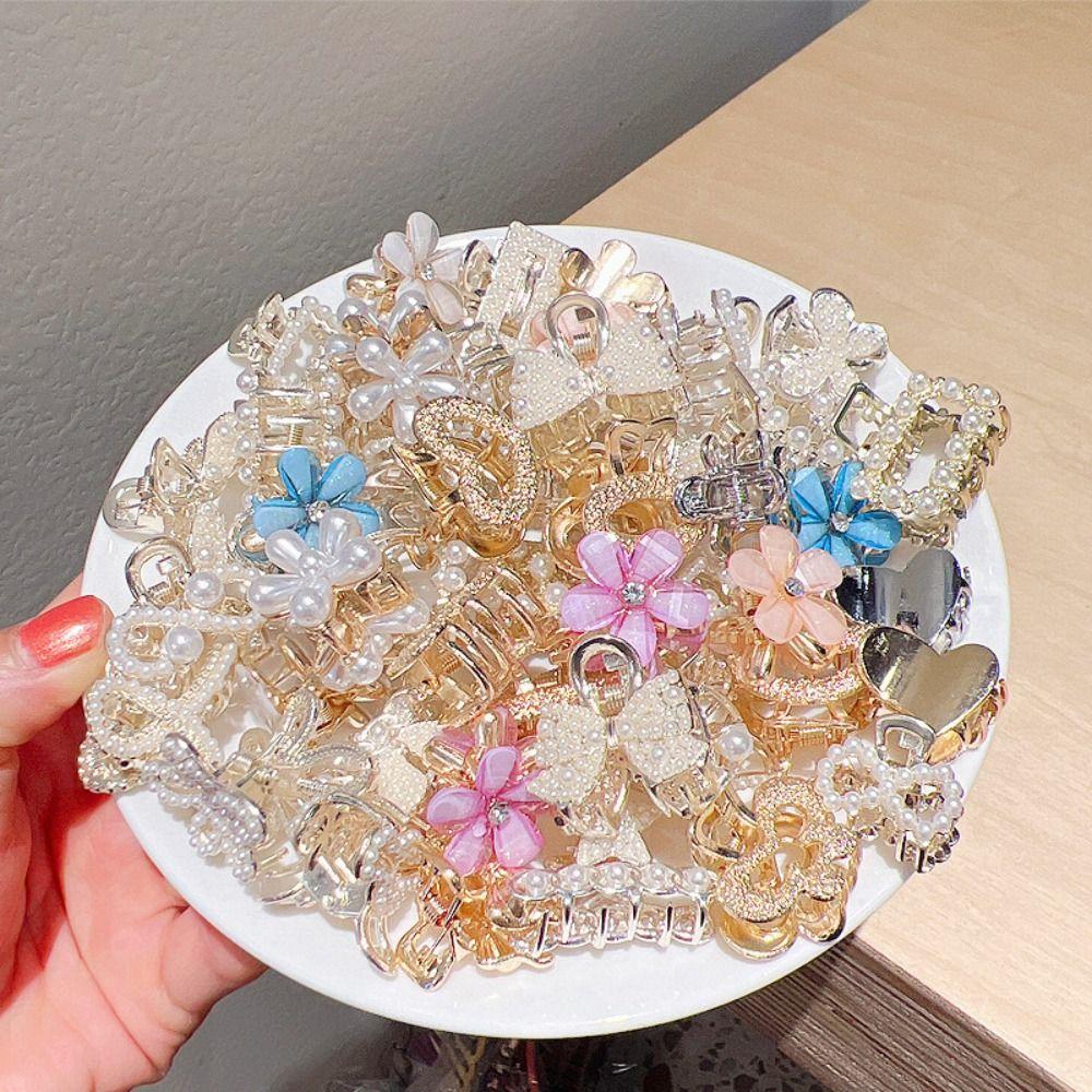 10/20pcs Rhinestone Decorative Hair Barrettes for Girls Braid Hairstyle Accessories