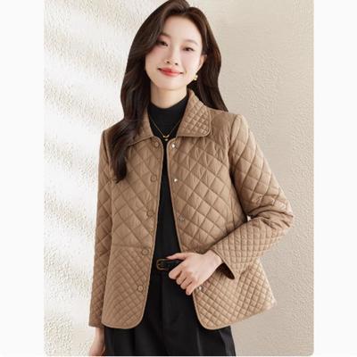Small Fragrance Jacket for Women Early Spring and Autumn New Autumn Clothes Thin Down Cotton Coat Cotton Jacket Autumn and Winter