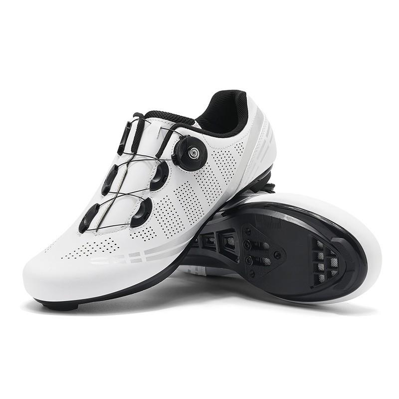 Men Women Cycling Shoes With Dual Buckle Hard Sole Road MTB Bike Rubber Outsole