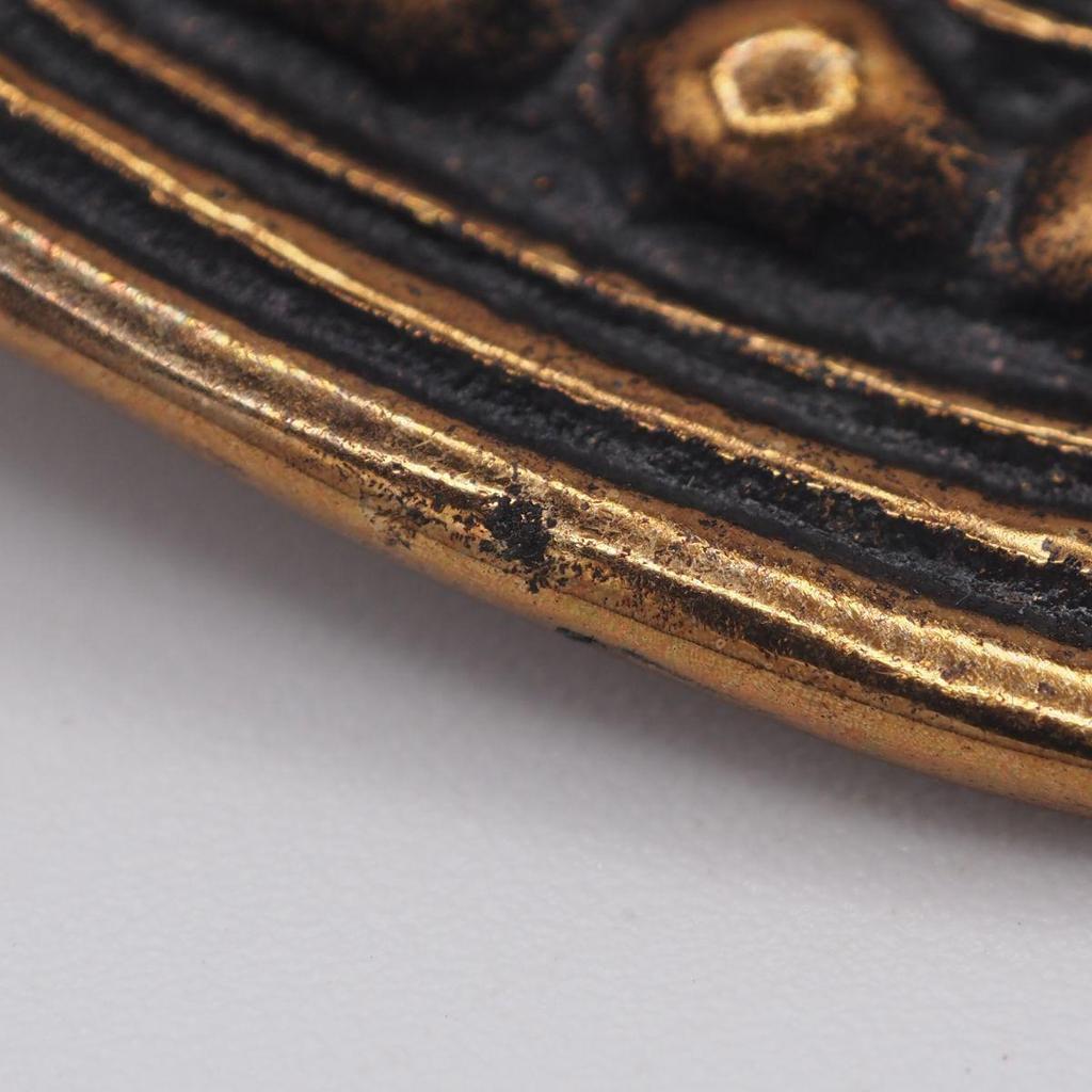 Used F524 Brooch Viking Ship Gold Color Design Costume Jewelry