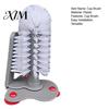 Hand Free Cleaner Suction Cup Bottle Brush, Wall Mounted Rotating Cleaning Scrubber, Plastic Home Kitchen Gadget Thick Bristles Sink Accessory