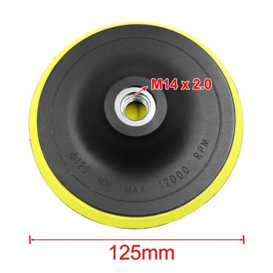 Universal 5'' Car M14x2.0 Pad Backing Plate Hook Loop Polisher Buffing Pack of 2