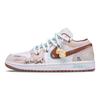 Air Jordan 1 Milk Brown Magazine Abrasion Resistant Low Top Vintage Basketball Shoes Unisex White Brown DC0774-202(Team864-)