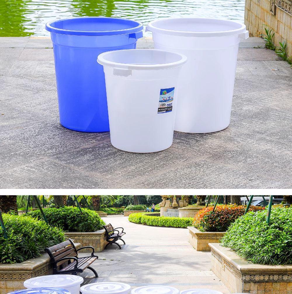 Extra Large Thickened Plastic Bucket with Lid for Household, Water Storage, Enzyme Fermentation
