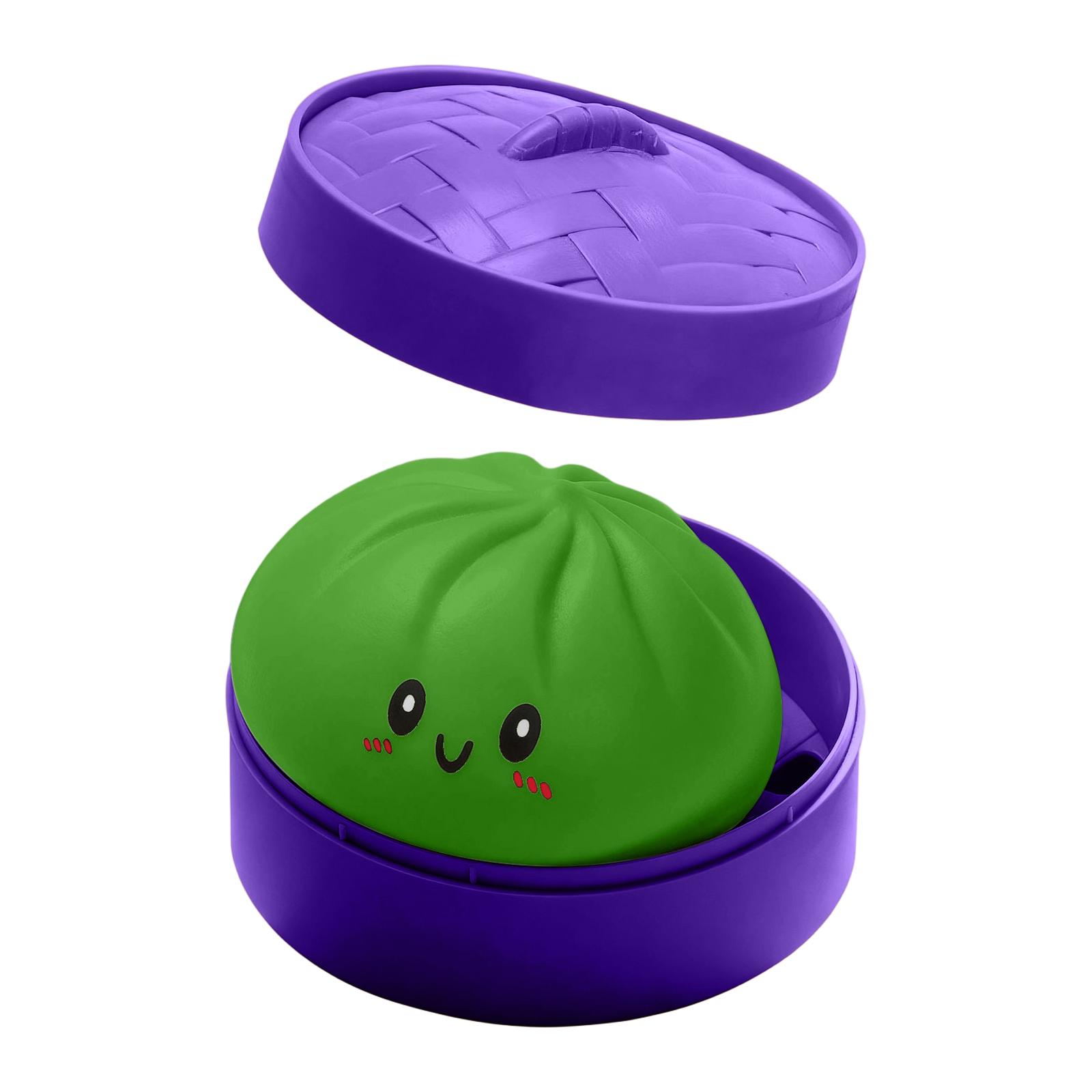 

Squishy Steamed Bun Toy Set Soft Slow Rising Squeeze Sensory Stress Relief Toy for Kids and Adults with Realistic Texture and Shape One Size зелений