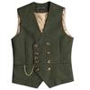 Men Suit Gray Vintage Double Breasted Blend Waistcoat For Wedding Groomsmen Banquet Men Coat