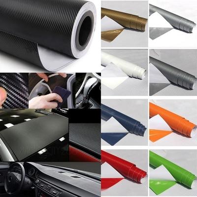 Car Styling 3D Carbon Fiber Vinyl Film High Glossy Warp Motorcycle Car Waterproof Stickers Accessori