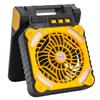 Solar Portable Electric Fan with LED Light 5200mAh Solar Outdoor Tent Fan 4 Wind Speeds Solar Powered Camping Fan for Emergency