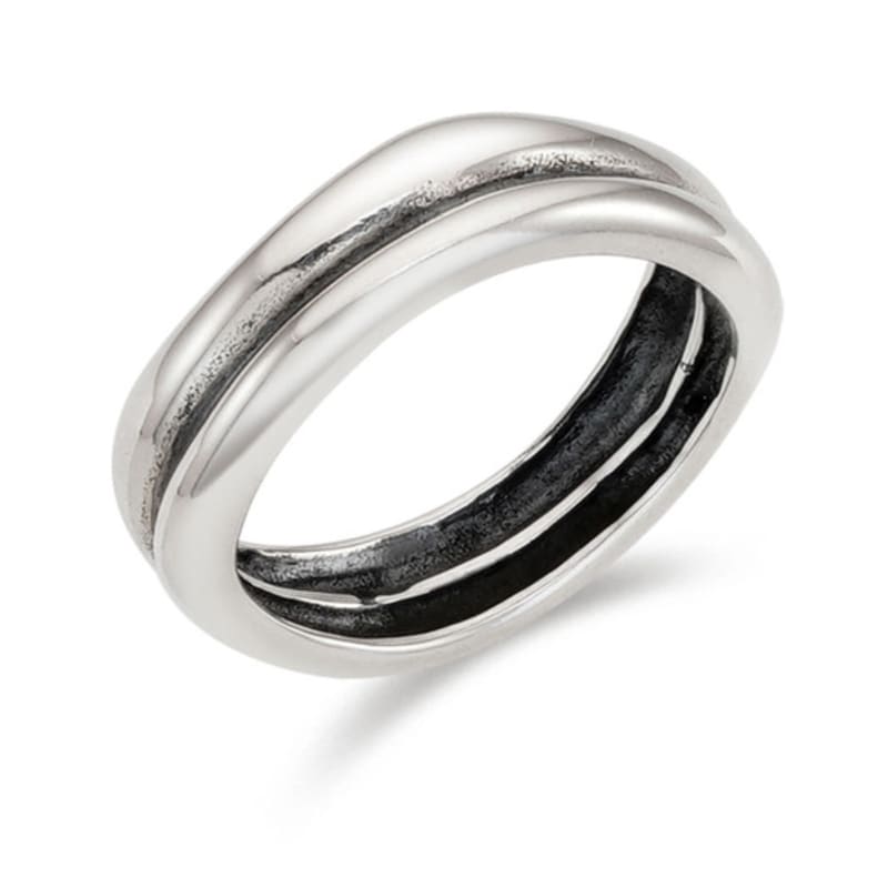 ROAJU [silver925] smooth wave line ring