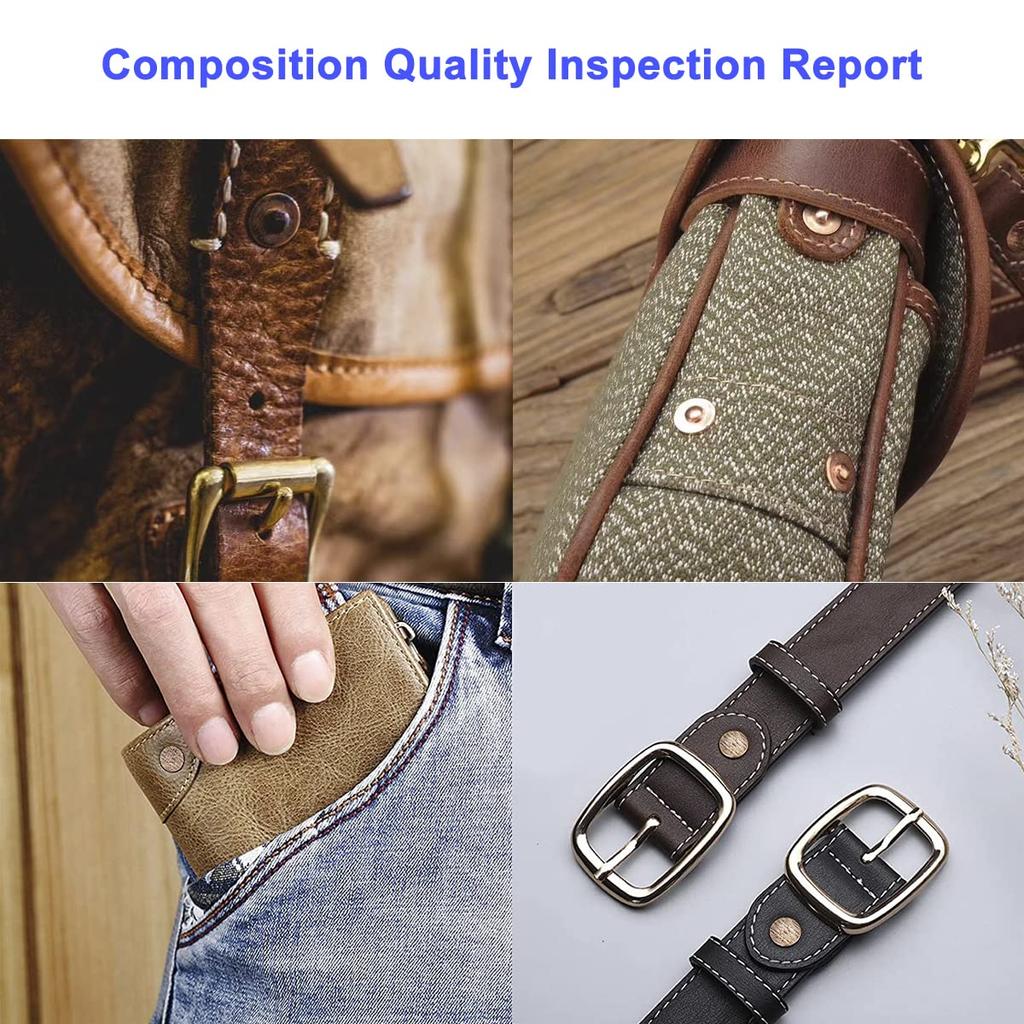 WUTA Leather Craft Rivet Set with Copper Rivets for DIY Handmade Leather and Rivet Punching Tools 83-Piece Belts, Fabric, Crafts, (Brass)