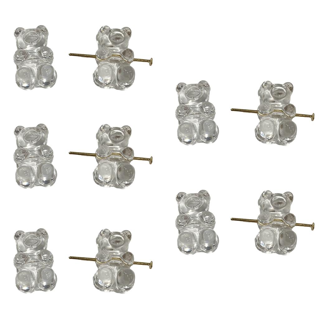 Set of 10 DIY Jewelry Supplies Bear Pendants Bear Jewelry Making Part Acrylic Material for DIY Bracelet Bangle Necklaces
