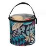 Round Wool Yarn Handheld Storage Bag Portable Knitting Bag with Its Own Thread Hole Tube Bag Crochet Hook Tool Storage Bag