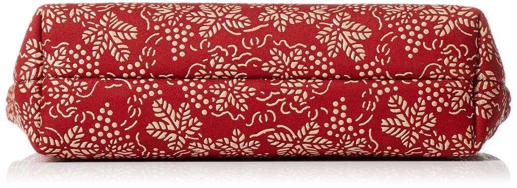 Indenya No. 4-Beutel 4405-13120, Rotwildleder mit Weißem Lack, Traubenmuster 4405-13-120