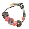 [~Blessing Ring~] Shion One-of-a-kind Japanese Fabric Choker with Ikat and Antique Fabric Flower Decoration