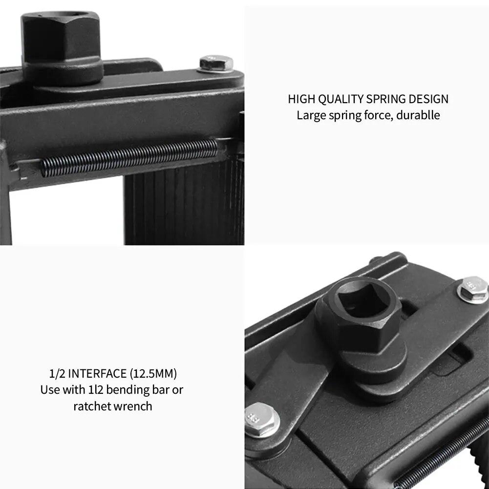 Universal Adjustable New Two-Jaws Oil Filter Wrench Filter 60-80mm Filter Wrenches Remover Steel Fuel Cast Two-Claw P2D7