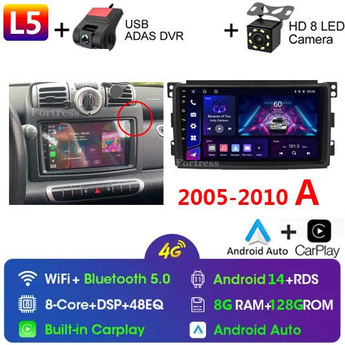 For Mercedes Benz Smart Fortwo 2006 - 2015 Android Car Radio Multimedia Player Carplay Navigation GPS Touch Screen Auto Stereo