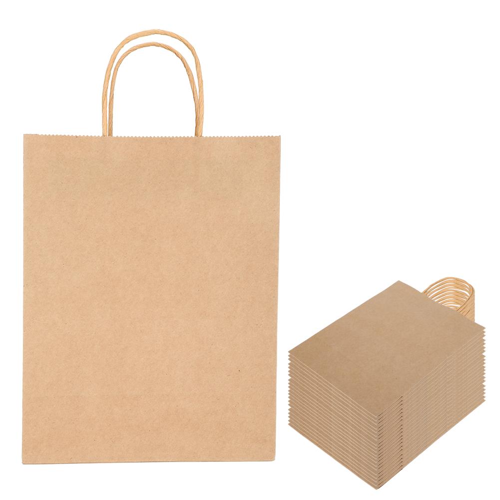 EcoFriendly Portable Kraft Paper Bag Shop Clothes Packaging Gift Bag (M 21 X 11 X 27.5cm)