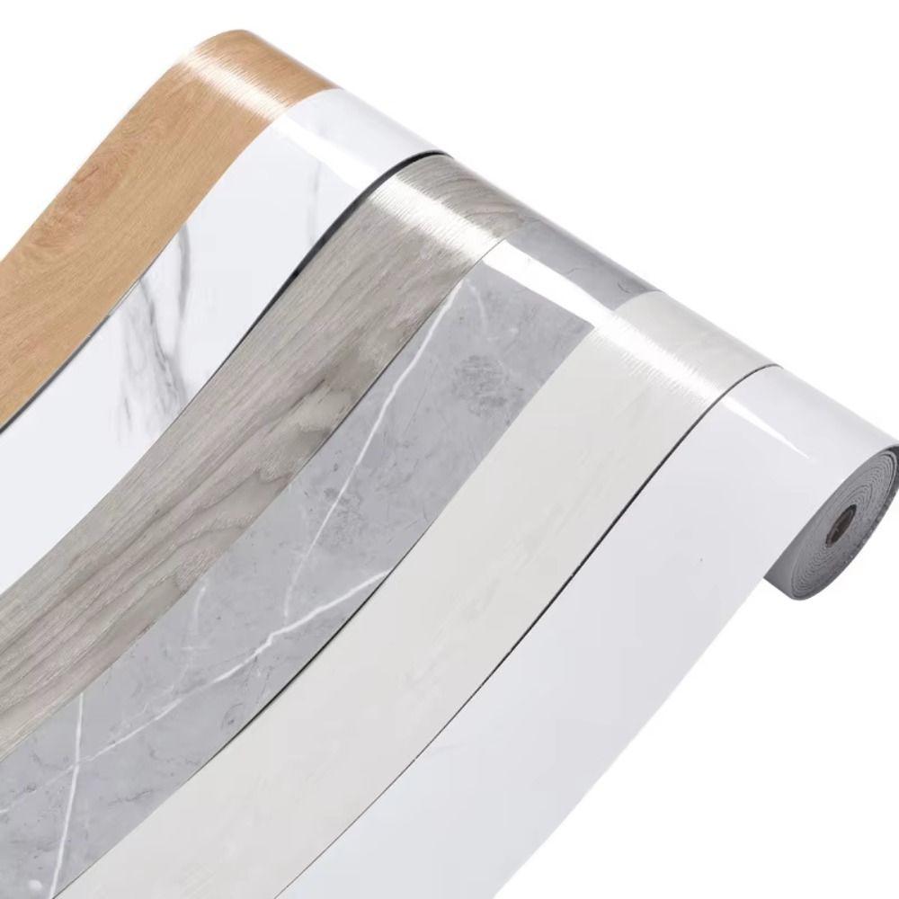 10cmx5m Self-Adhesive Skirting Board Waterproof Marble Wallpaper Sticker Stain-resistant Removable Background Wall Wallpaper