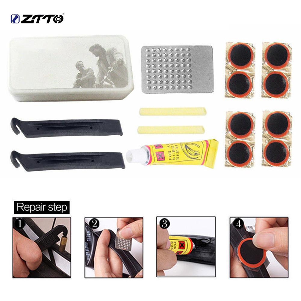 ZTTO MTB Bike Bicycle Tyre Pry Bar Levers Patch Glue Tire Repair Tool Accessory Kit