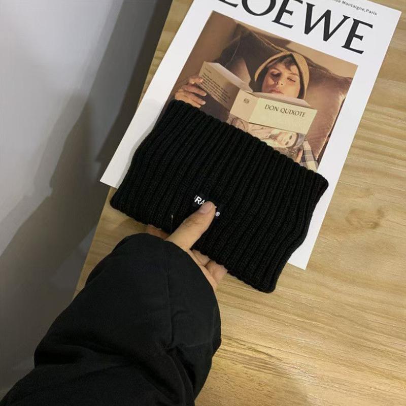 

Женские зимние цельные шапки-бини, вязаный шарф-воротник, женская головная повязка-капюшон для улицы, шапки-ушанки, кепка A10