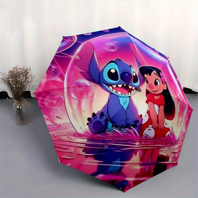 1pc Happy Lilo & Stitch Automatic Opening and Closing Cartoon Umbrella - Suitable for Various Occasions, Outdoor Activities, Lightweight and