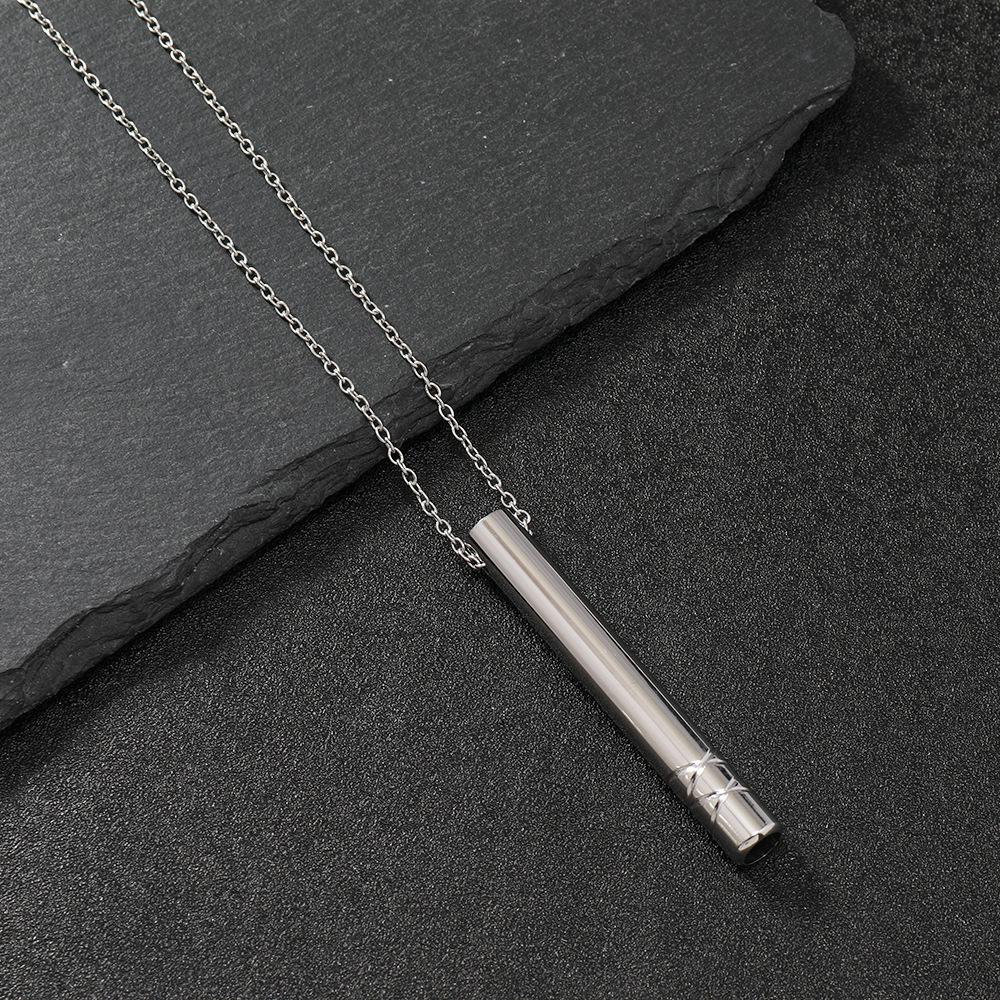 

Ожерелье-свисток для осознанности из нержавеющей стали для регулирования дыхания и медитации