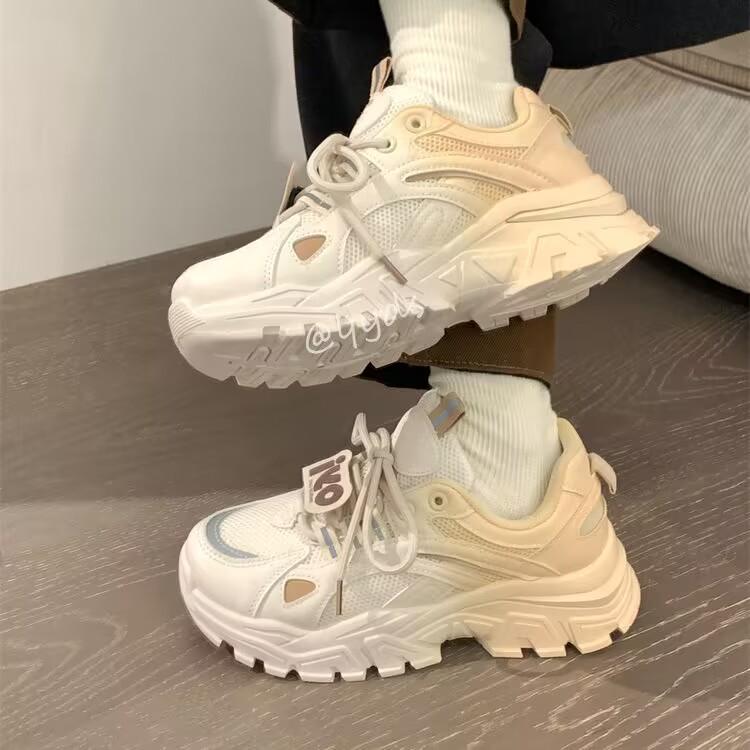 Women Sneakers Fashion Mesh Sport Shoes Autumn Casual Comfortable Thick Sole White Female Platform Dad Shoes Zapatillas Mujer