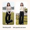 Baleno Women's Slim-Fit Fleece-Lined Mock Neck Long-Sleeve Thermal Top
