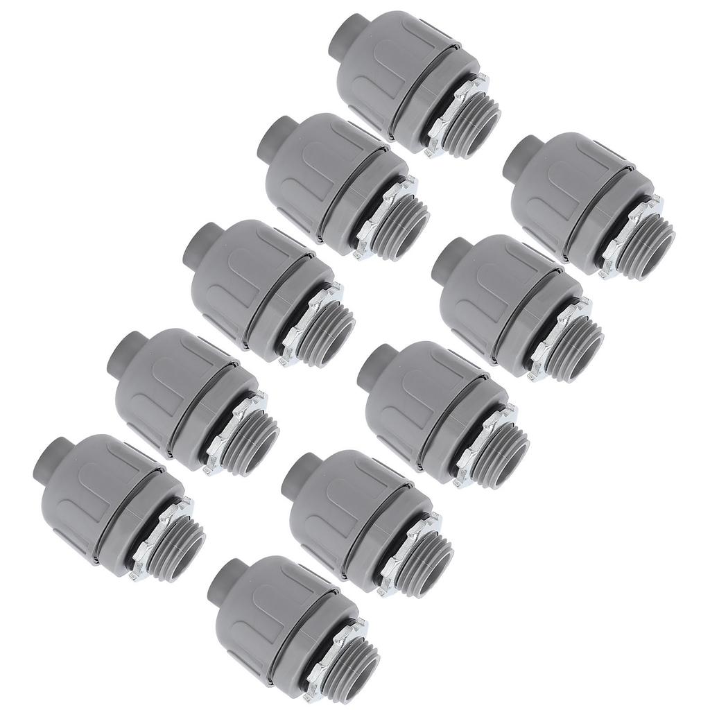 10 st Vattentäta Rörkopplingar 1 Tum NPT Nylon 6 Elektrisk Rörkoppling för Hem
