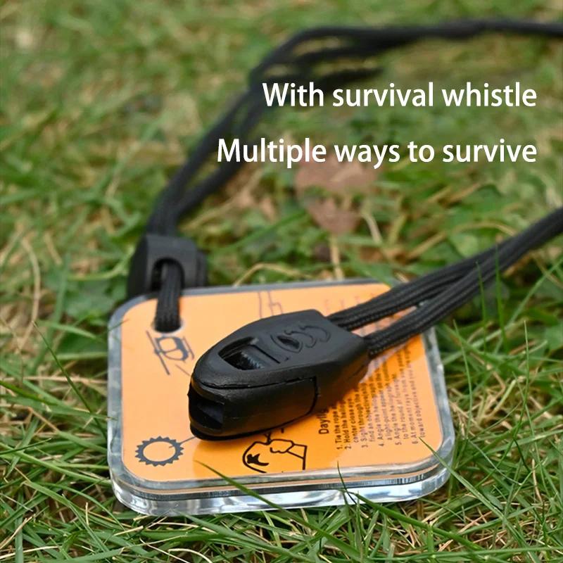 Survival Signal Mirror Outdoor Survival Signal Mirror Lifesaving Tool Reflectorsunlight Reflector Hiking Camping Emergencies