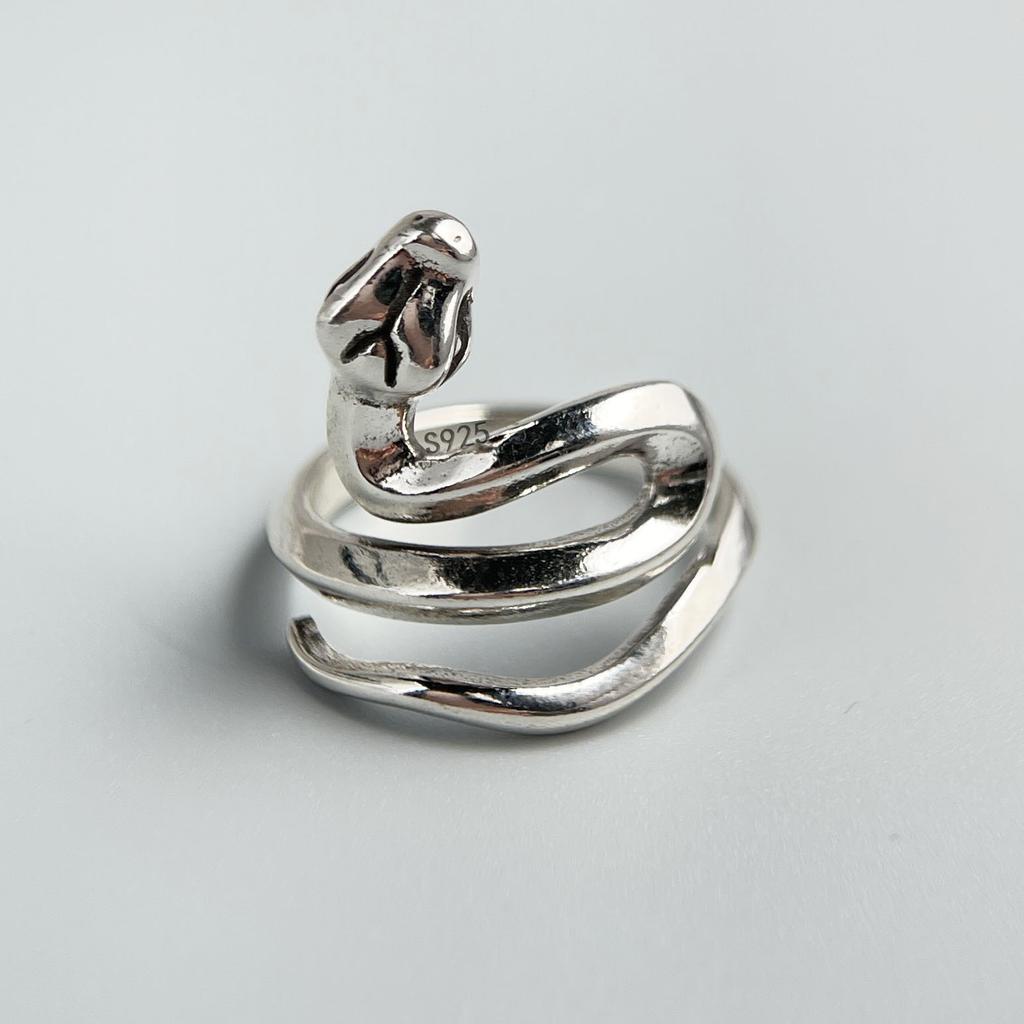 Xiaomi 925 Sterling Silver Rings for Women Couple Minimalist Handmade Simple Vintage Snake Ring Fine Jewelry Gift Prevent Allergy