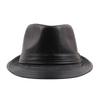 PU Leather Gift Fedoras  for Middle-aged and Elderly Autumn and Winter Outdoor Leisure Gentlemen Jazz Hat for Men Panama Hat