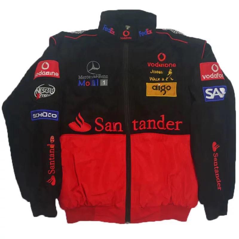 Tuta da corsa F1 Ricamo "Sottile": Giacca da Ciclismo e Moto a Maniche Lunghe