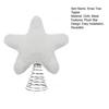 Christmas Tree Topper Plush Star Decoration Xmas Five-Pointed Star Tree Topper with Spring for Holiday Tree Decoration