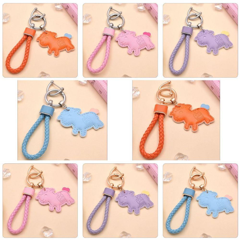 Cartoon Goat Pendant Wrist Strap Lamb Bag Charm Kawaii Goat Car Keychain Year of The Horse