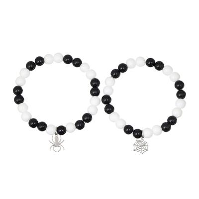 2 Pieces Trendy Charm Bracelet Beads Bracelet Fashionable Pendant Bracelet Wrist Jewelry Beads Material for Any Occasion