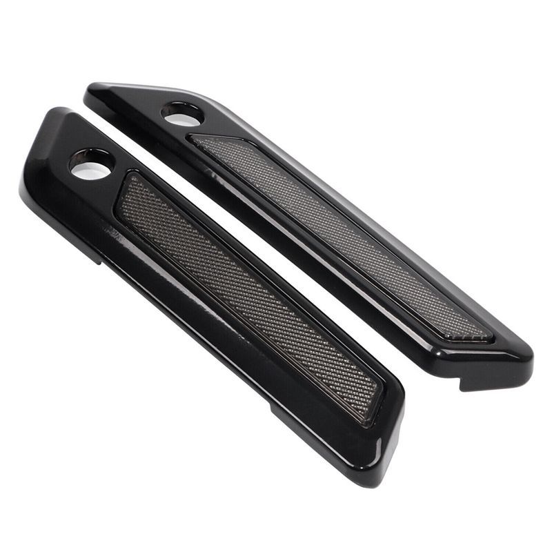 WO-1Pair Saddle Bag Hinge Latch Covers Replacement Parts For Touring Electra Road Street Glide 14-23