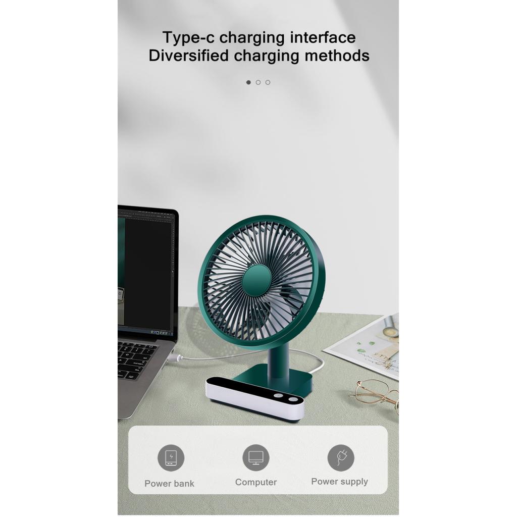 Mini ventilator electric portabil USB, reîncărcabil inteligent, cu 4 trepte, reglabil, răcitor de aer silențios, pentru birou, casă, călătorii