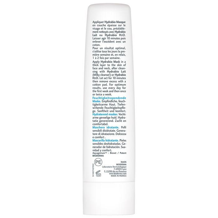 Masque Hydratant - Bioderma - Hydrabio - 75ml - Peaux Sensibles - Sans Parabène