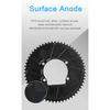 RIRO 4-Bolts 110BCD Single Chainring, 46/48/50/52/54/56/58T Road Bike Chainwheel, Compatible with Shimano 105/FC-R7000/R8000