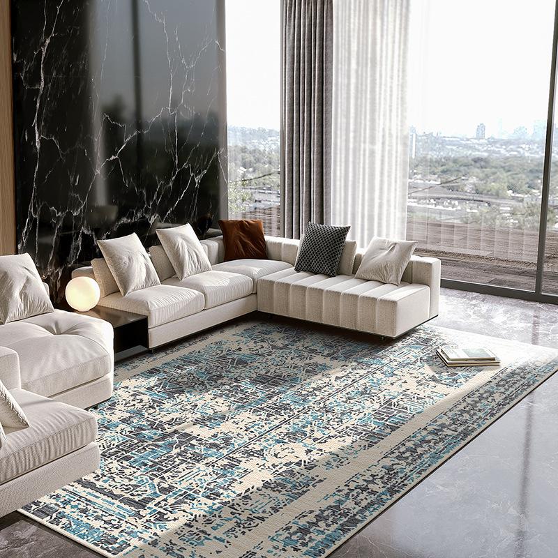 Home Printed Sofa Carpet Geometric Rectangular Nordic Printed Carpet Minimalist Carpet
