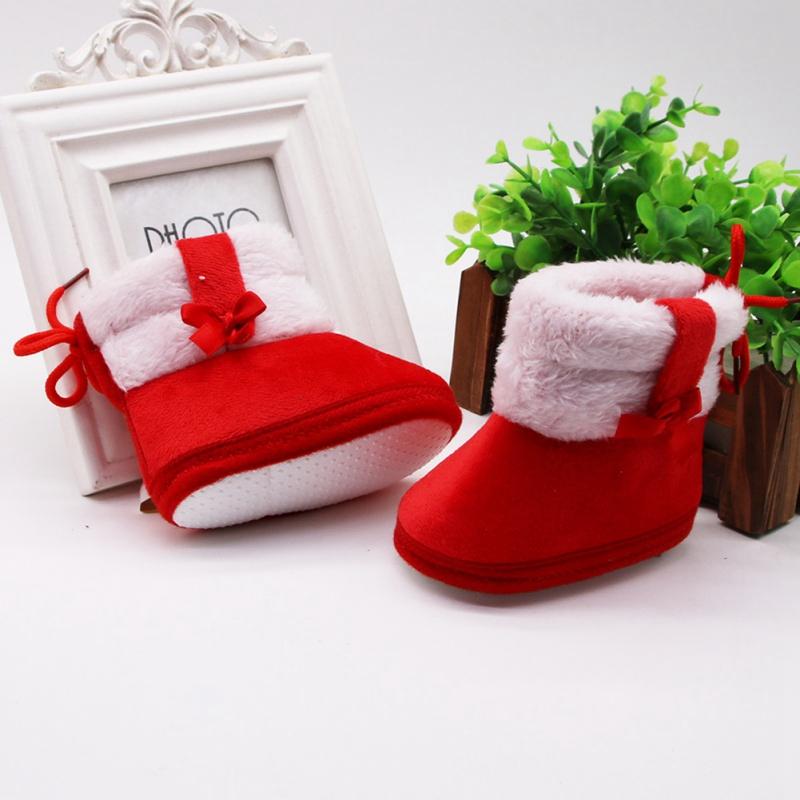 Winter Baby Junge Mädchen Baumwolle Schnee Stiefel Mit Fliege Mid-tube Stiefel Infant Anti-rutsch Kleinkind Schuhe