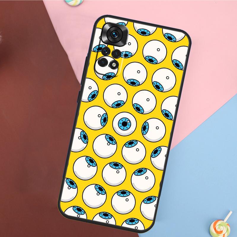Crazy Eyeball Pattern Cover For Xiaomi Redmi Note 14 13 12 9 10 11 Pro 9S 10S 11S 12S Redmi 14C 10C 12C 13C Case
