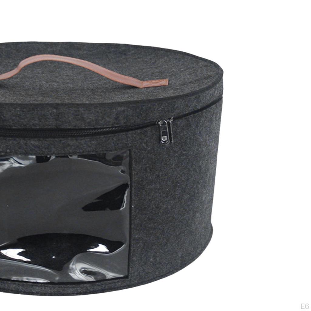 Felt Hat Container Organizer Clear Window Sturdy Material Multifunctional Lightweight Holder
