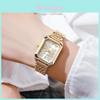 Minimalist Womens Square Quartz Watch With Alloy Case For Casual Office Wear
