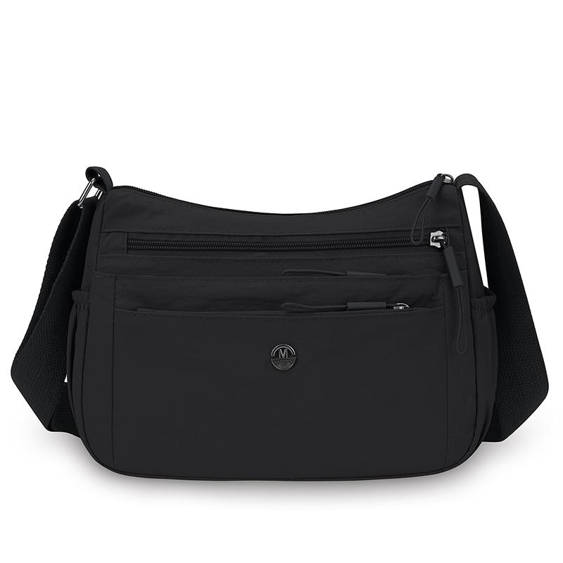 Multi-Layer Shoulder Bag Lightweight Crossbody Bag Solid Color Commuter Women's Bag